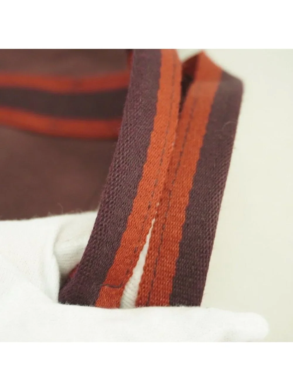 Hermes Tote Fourre Tout Cabas Canvas Bordeaux